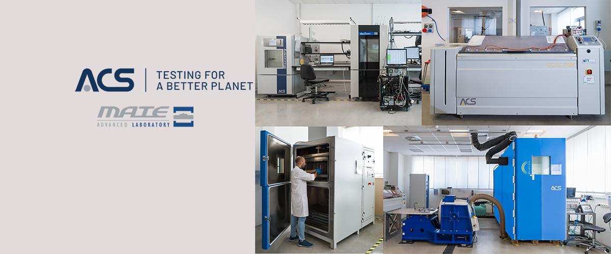 ACS environmental test chambers for MATE, the Laboratory for experimental and accreditation tests